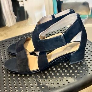 Naturalizer women's black suede strappy sandals